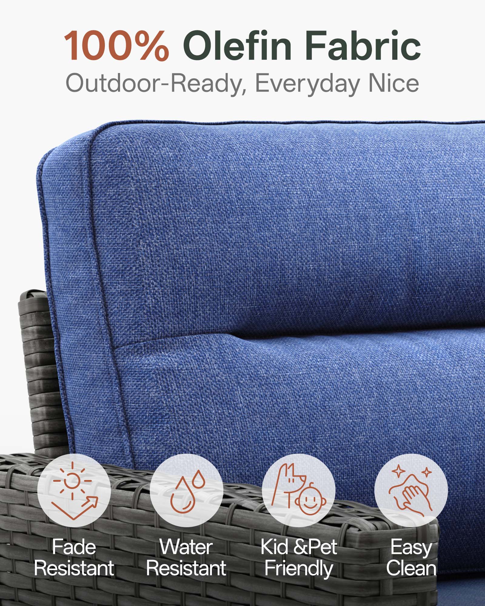 3-Piece Grayline Patio Swivel Glider Chair Set