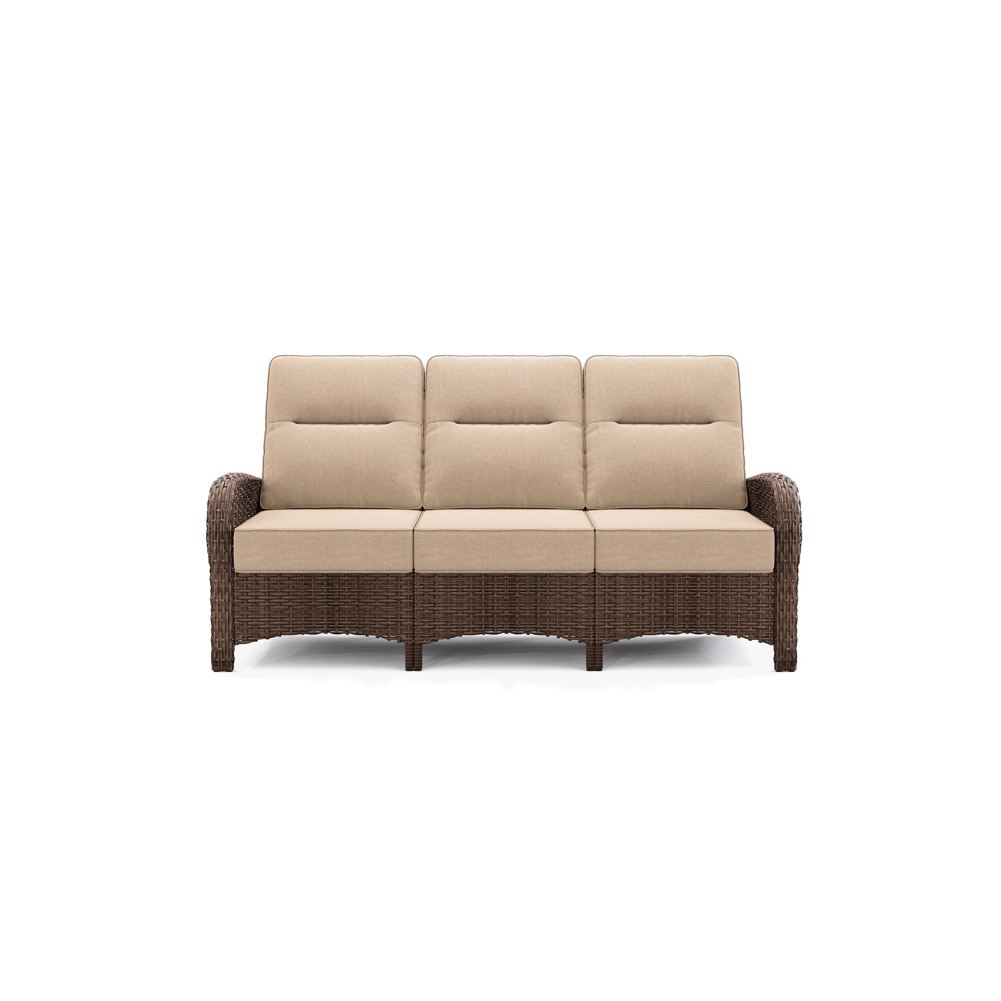 3 Seater Patio Sofa-Blue
