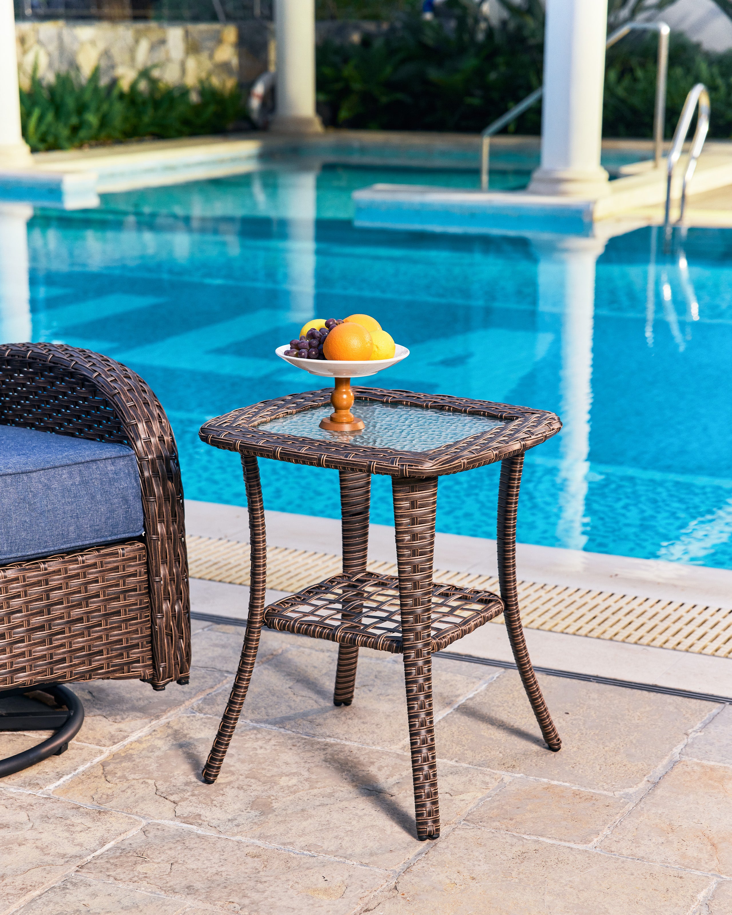 Brown Curve Side Table