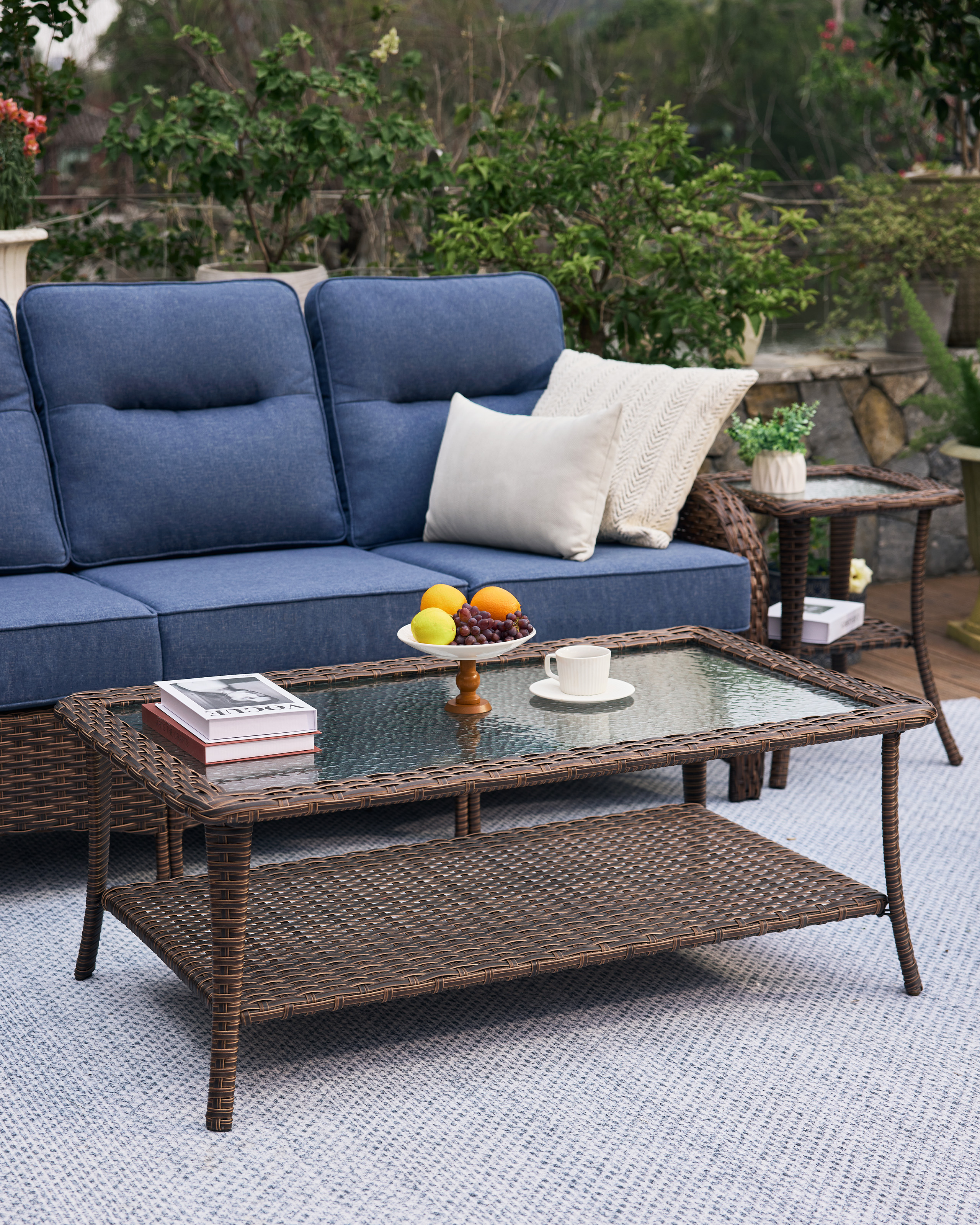 Brown Curve Coffee Table