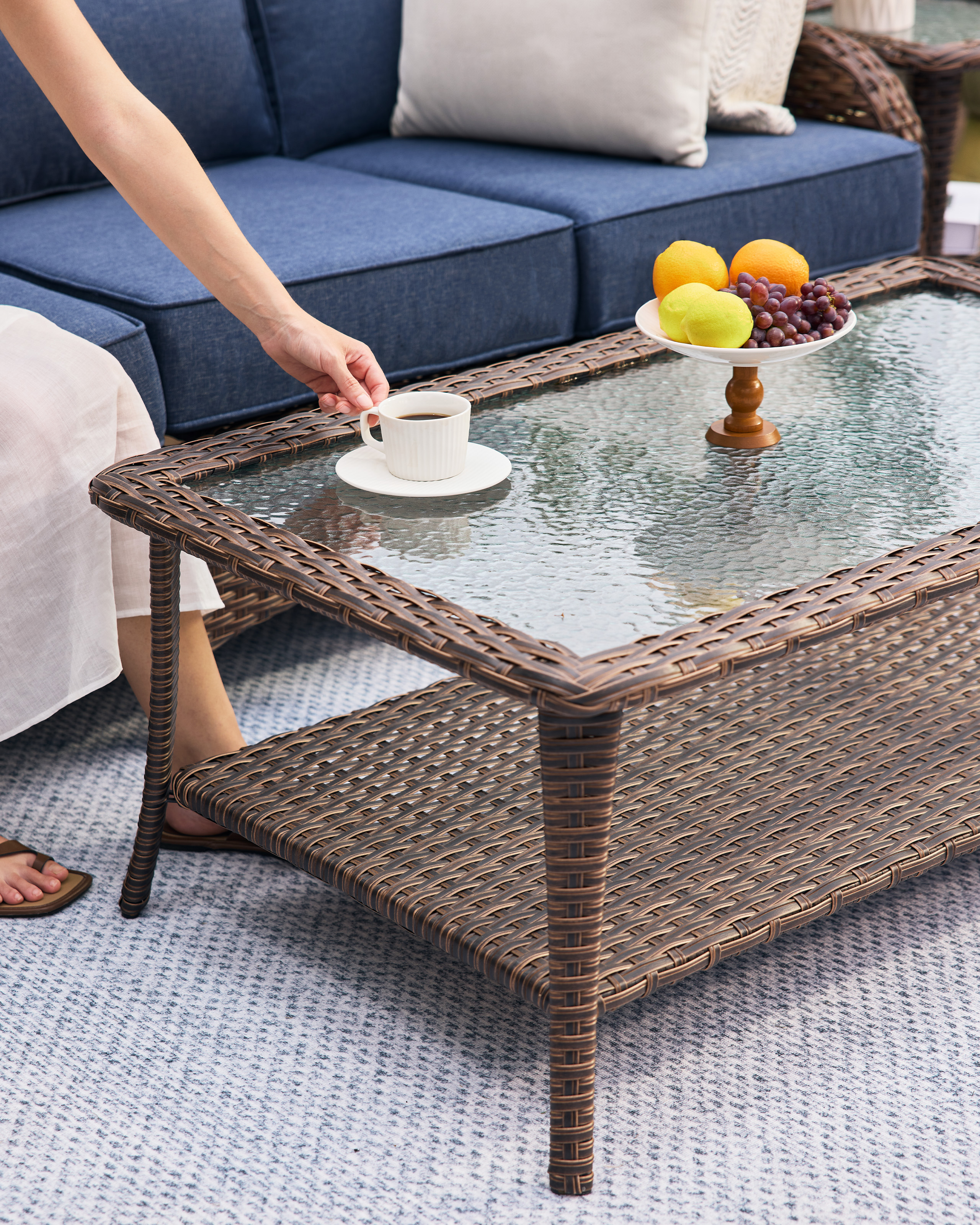 Patio Wicker Coffee Table