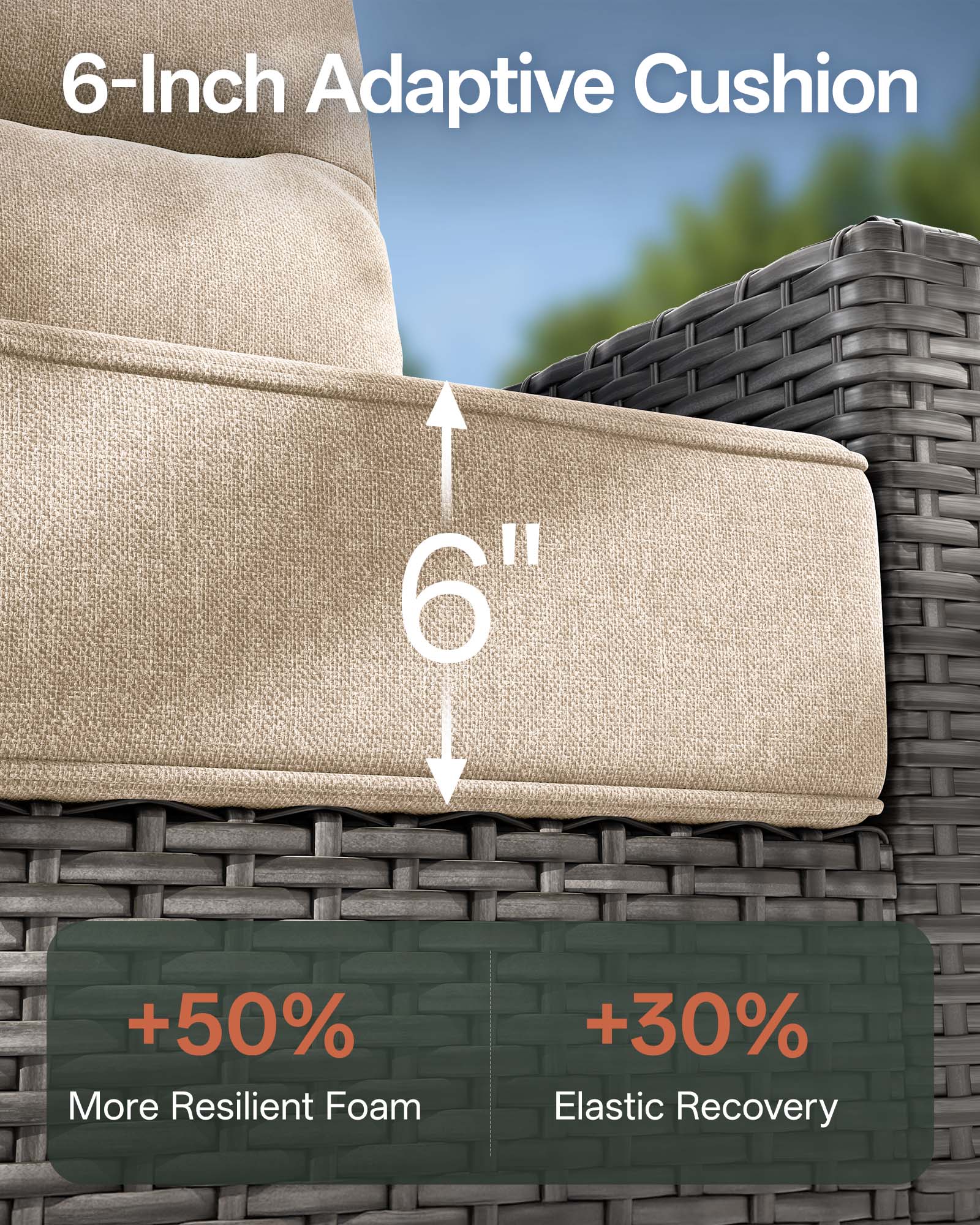3-Piece Grayline Patio Swivel Glider Chair Set