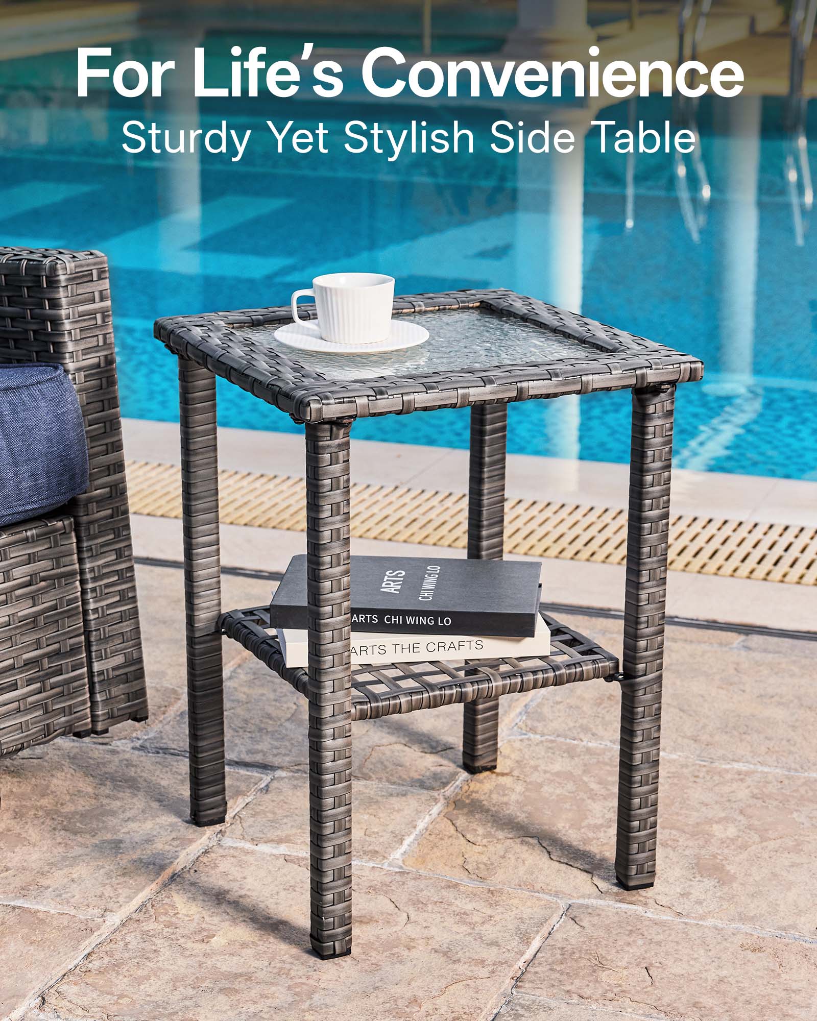 3-Piece Grayline Patio Swivel Glider Chair Set