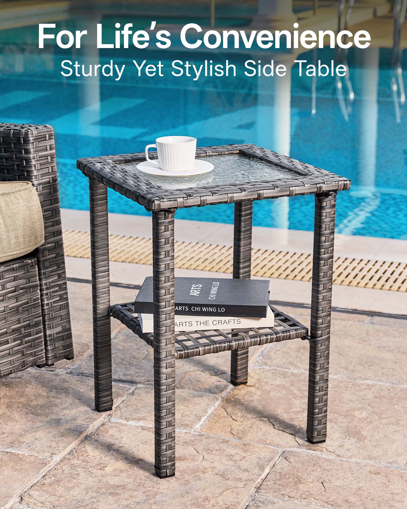 3-Piece Grayline Patio Swivel Glider Chair Set