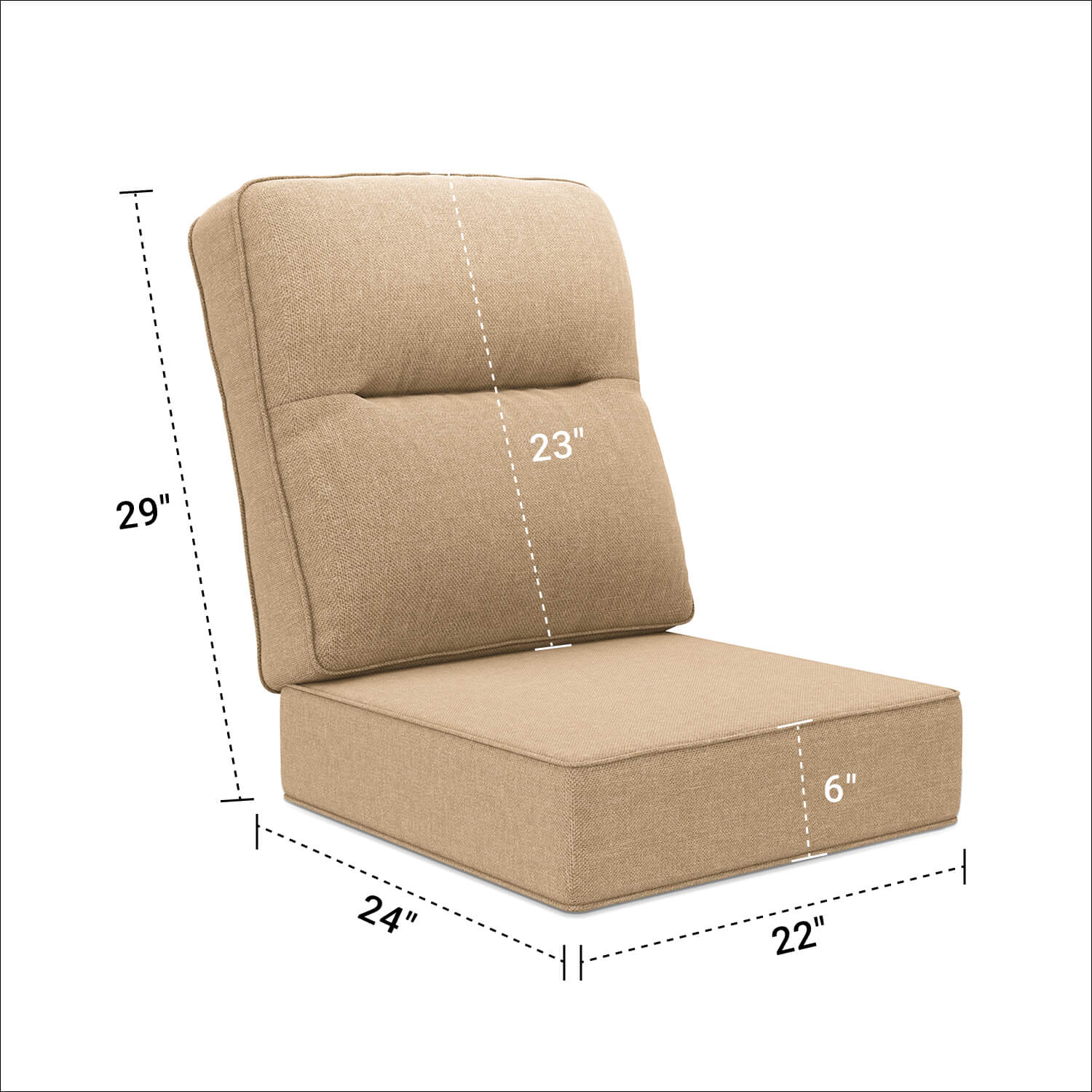 Patio Chair Cushion for NUSBAY-Beige